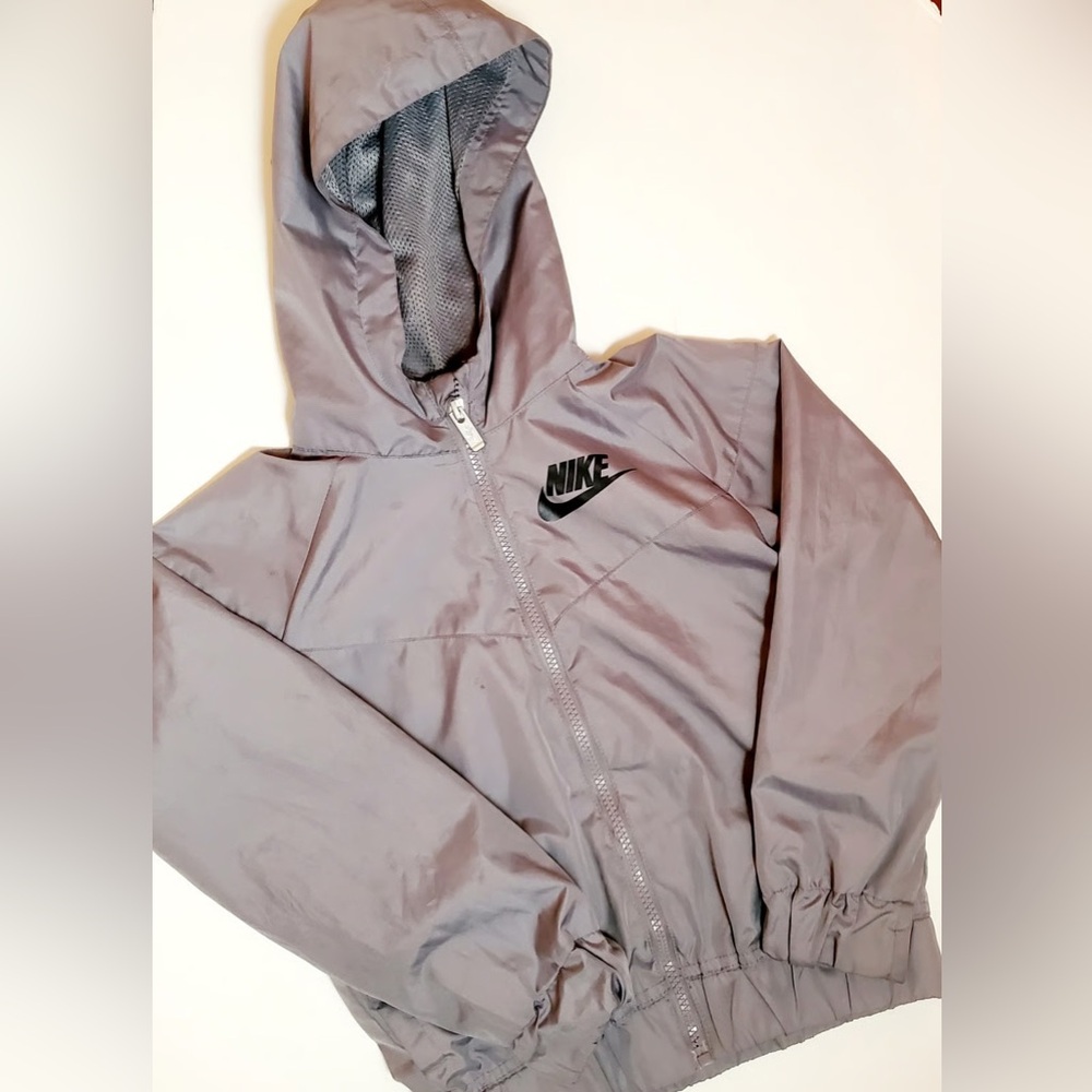 Nike Kids Gray Windbreaker Jacket